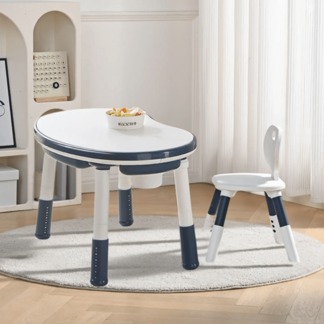 Table sensorielle et table d’Activités Évolutive 5-en-1 pour Enfants avec chaise