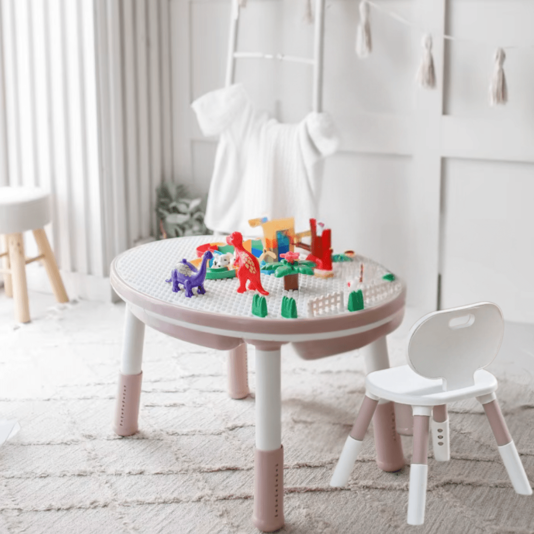 Table sensorielle et table d’Activités Évolutive 5-en-1 pour Enfants avec chaise