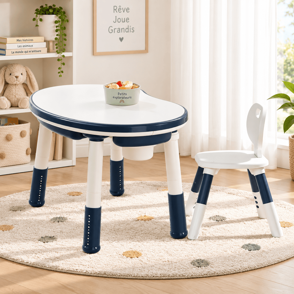 Table d’Activités et table sensorielle Évolutive pour Enfants - Apprentissage, Calme et Jeu 5-en-1